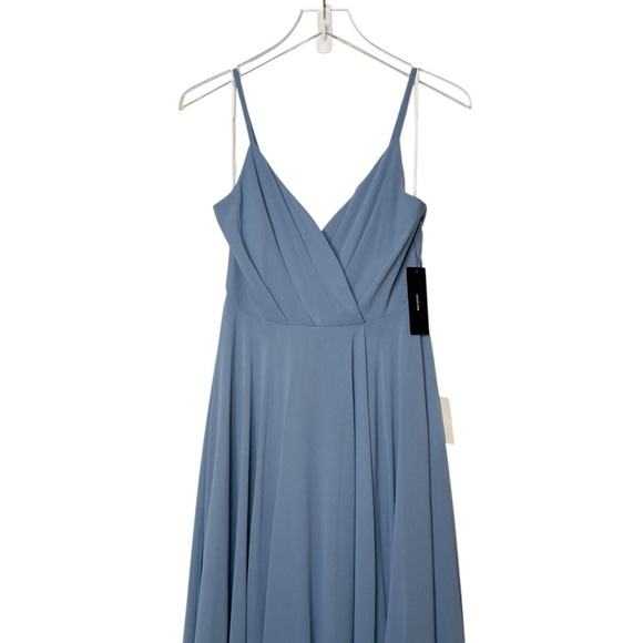 NEW Lulus All About Love Slate Blue Women’s Wedding Party Maxi Dress Sz M - Picture 4 of 12